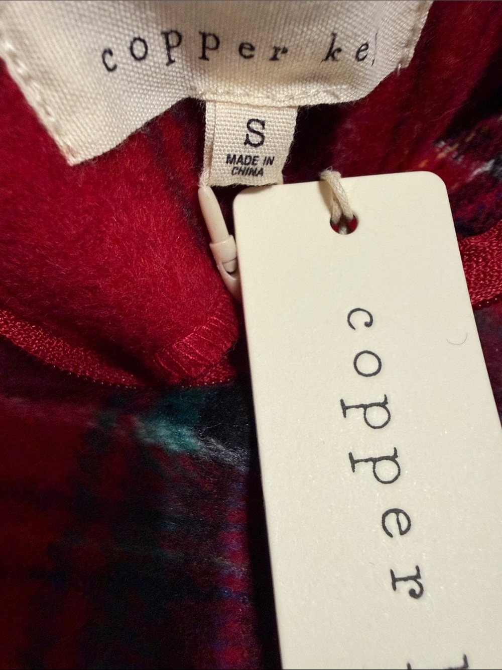 Copper Key Red Wool-Blend Plaid Mini Skirt - Picture 6 of 7